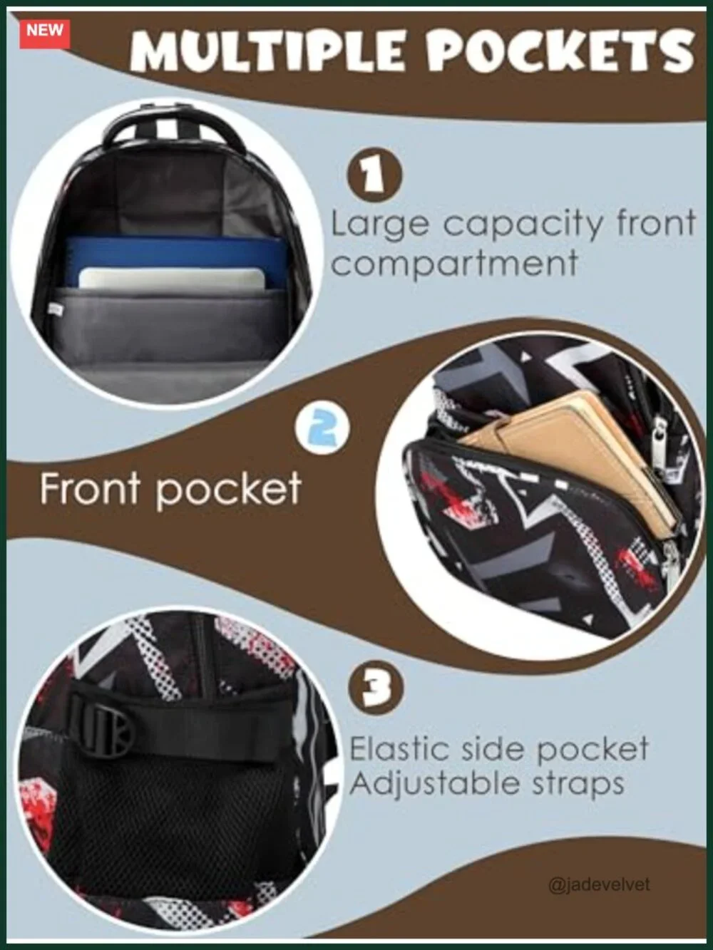 17 inch Kids Backpack with Laptop Compartment School Bookbag